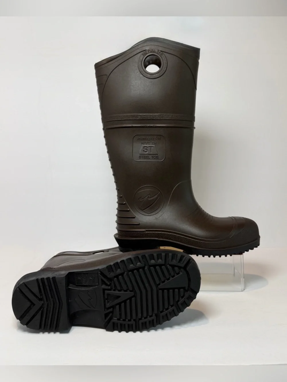 Steel Toe Waterproof‎ Work Boots - Dark Brown Unisex Sizes (M 4, W6)